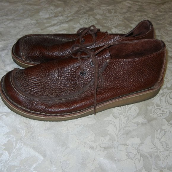 CLARKS BROWN PEBBLED LEATHER MENS DRESS SHOES SIZE 12 main image 6